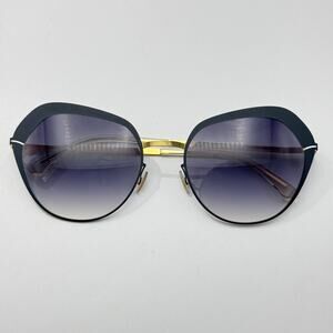 Mykita Sunglasses Lite Sun Mette Col 256 Indigo Gold Butterfly Oversize Gradient